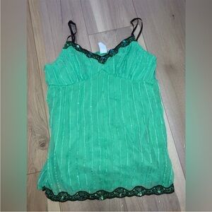 Y2K 2000s Sequin Beaded Tank Top